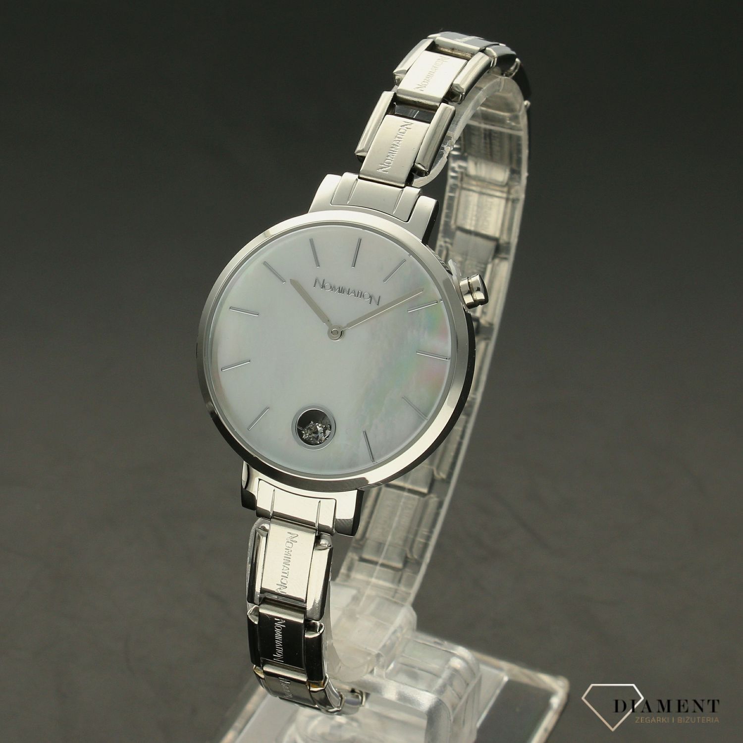 Zegarek damski Nomination Composable srebrny perłowa tarcza 076033008. Zegarek damski marki Nomination.jpg